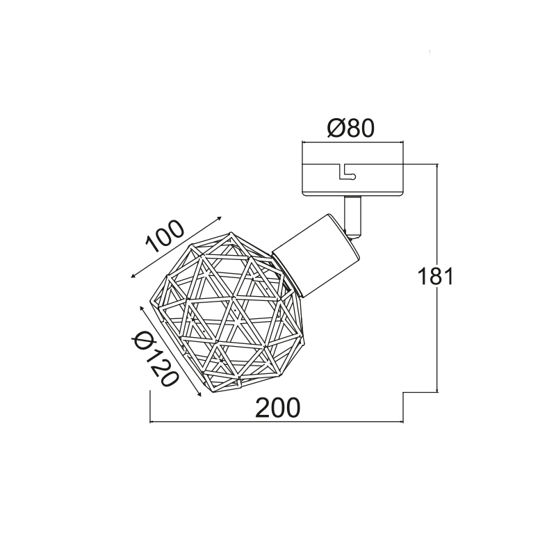 SPOT 1XE14 BRONZE GRID ALADDIN MC15611C SPOT 1XE14 BRONZE GRID ALADDIN MC15611C