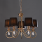 PENDANT 5ΧE14 METAL BRONCE+CRYSTAL Φ54ΧΗ120CM BASILICO TNK81490CG5P