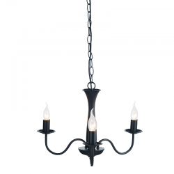 PENDANT 3XE14 METAL BLACK Φ49,5ΧΗ89,5CM KNOSSOS DLA12013PB