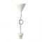 SUSPENSION WHITE BASE AND BLACK-WHITE FABRIC E27 2800WBW