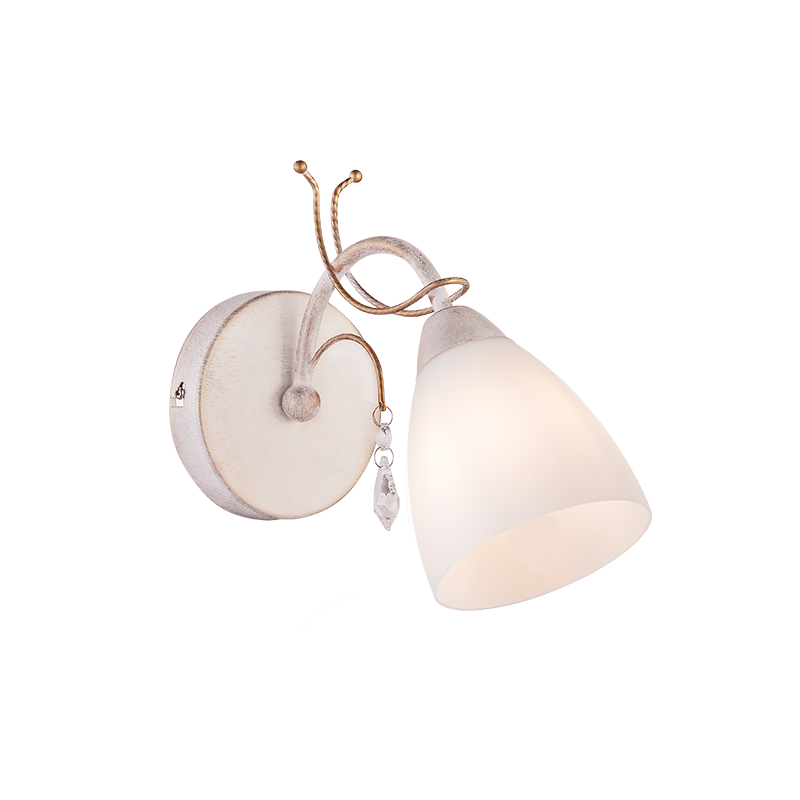 WALL MOUNTED 1XE14 METAL PATINΑ GOLD+ WHITE GLASS+ CRYSTAL 12Χ18,5Χ26,4CM QUINCE DLA12121 WALL MOUNTED 1XE14 METAL PATINΑ GOLD+ WHITE GLASS+ CRYSTAL 12Χ18,5Χ26,4CM QUINCE DLA12121