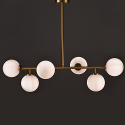 PENDANT 6XE27 METAL + OPAL GLASS 100X30XH100CM THETIS V360506P PENDANT 6XE27 METAL + OPAL GLASS 100X30XH100CM THETIS V360506P