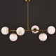 PENDANT 6XE27 METAL + OPAL GLASS 100X30XH100CM THETIS V360506P