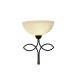 WALL LAMP 1ΧΕ27 HONEY GLASS+BROWN-GOLD METAL ELECTRA AD89061W
