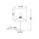 TABLE LAMP 1X40W E14 H28CM GREY CLOTH HARPY MT3000GN