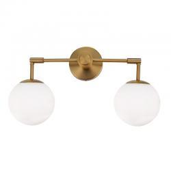 WALL MOUNTED LIGHT 2XE27 METAL + OPAL GLASS 38X21,5ΧΗ28CM THETIS V360502W WALL MOUNTED LIGHT 2XE27 METAL + OPAL GLASS 38X21,5ΧΗ28CM THETIS V360502W
