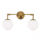 WALL MOUNTED LIGHT 2XE27 METAL + OPAL GLASS 38X21,5ΧΗ28CM THETIS V360502W