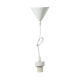 SUSPENSION WHITE METAL BASE   WHITE FABRIC CABLE Ε27 2800WW