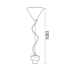 SUSPENSION WHITE METAL BASE   WHITE FABRIC CABLE Ε27 2800WW