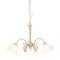 SUSPEND LIGHT 3XE14 PATINA- WHITE GLASS D61cm PERONE DL8163
