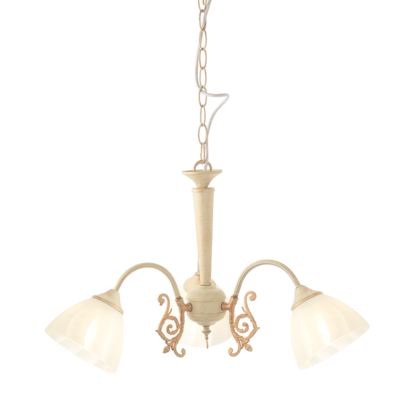 SUSPEND LIGHT 3XE14 PATINA- WHITE GLASS D61cm PERONE DL8163 SUSPEND LIGHT 3XE14 PATINA- WHITE GLASS D61cm PERONE DL8163