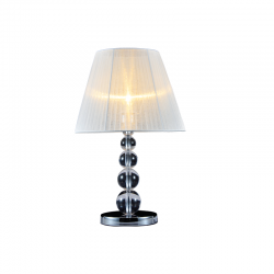 TABLE LAMP GLASS+SILVER SHADE 1ΧΕ27 OLIVIA AD477211
