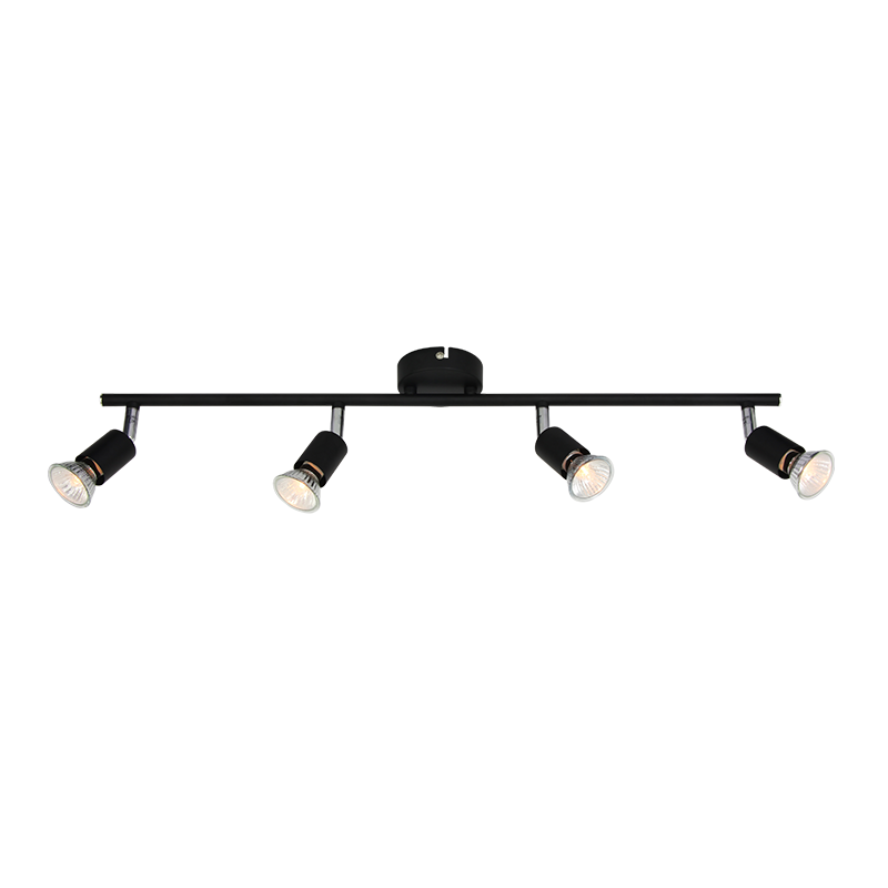 SPOT BLACK MAT 4X GU10 TRINITY MC634BK4