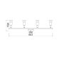 SPOT BLACK MAT 4X GU10 TRINITY MC634BK4
