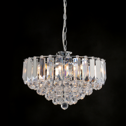 PENDANT 3XE14 ACRYLIC+ CHROME METAL Φ38,ΧΗ98CM GRAPPA SF175323PC