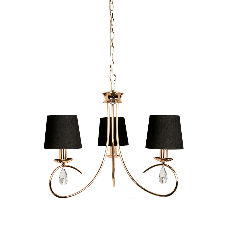 PENDANT 3ΧE14 METAL GOLD BRONZE+BLACK SHADE Φ54ΧΗ120CM BASILICO TNK81490CG3P PENDANT 3ΧE14 METAL GOLD BRONZE+BLACK SHADE Φ54ΧΗ120CM BASILICO TNK81490CG3P