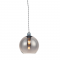 PENDANT 1XE27 CLEAR GREY GLASS+ SILVER METAL SUSPENSION Φ20ΧΗ120CM PYTHIA V3643320GY