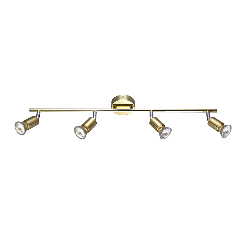 SPOT 4ΧGU10 METAL BRASS GLOSS TRINITY MC634PB4