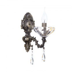 WALL MOUNTED 1ΧΕ14 METAL BRONZE+CRYSTAL 35Χ13Χ25CM SARTO TNK854531W WALL MOUNTED 1ΧΕ14 METAL BRONZE+CRYSTAL 35Χ13Χ25CM SARTO TNK854531W