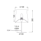TABLE LAMP 1X40W E14 H28CM GREY CLOTH ARIOSO MT3000G