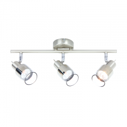 SPOT 3 Χ GU10 NICKEL CLEAR GLASS PLATINUM MC6563 SPOT 3 Χ GU10 NICKEL CLEAR GLASS PLATINUM MC6563