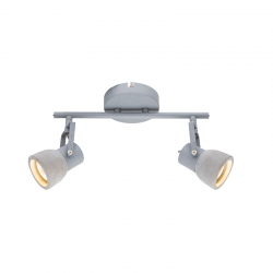 WALL MOUNTED LUMINAIRE 2xGU10 METALLIC CEMENT+METAL 30x11xΗ18CM PEPPER MC171152 WALL MOUNTED LUMINAIRE 2xGU10 METALLIC CEMENT+METAL 30x11xΗ18CM PEPPER MC171152