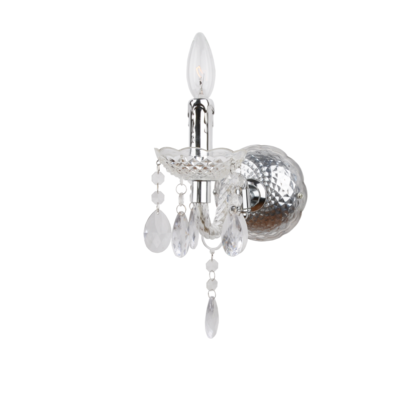 WALL LAMP 1X40W E14 ACRYLIC TRANSPARENT PEGASUS SF63991W