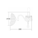 WALL LAMP 1X40W E14 ACRYLIC TRANSPARENT PEGASUS SF63991W