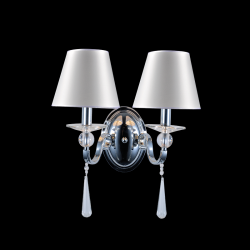 WALL LAMP 2ΧΕ14 SILVER SHADE EVITA AD90042W WALL LAMP 2ΧΕ14 SILVER SHADE EVITA AD90042W