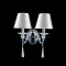 WALL LAMP 2ΧΕ14 SILVER SHADE EVITA AD90042W