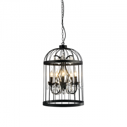 PENDANT 5ΧΕ14 METALLIC BLACK+ CRYSTAL Φ40XH150CM MICK AD90275 PENDANT 5ΧΕ14 METALLIC BLACK+ CRYSTAL Φ40XH150CM MICK AD90275