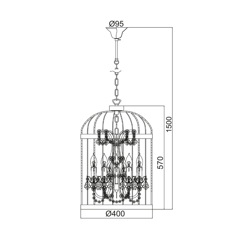 PENDANT 5ΧΕ14 METALLIC BLACK+ CRYSTAL Φ40XH150CM MICK AD90275 PENDANT 5ΧΕ14 METALLIC BLACK+ CRYSTAL Φ40XH150CM MICK AD90275