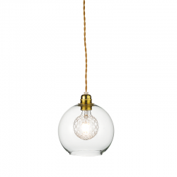 PENDANT 1XE27 CLEAR GLASS+ GOLD METAL SUSPENSION Φ20ΧΗ120CM PYTHIA V3643320CL PENDANT 1XE27 CLEAR GLASS+ GOLD METAL SUSPENSION Φ20ΧΗ120CM PYTHIA V3643320CL