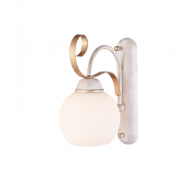 WALL MOUNTED 1XE27 METAL PATINΑ WHITE GOLD+OPAL GLASS 13,5Χ25,2Χ22CM FOYER DL11691W WALL MOUNTED 1XE27 METAL PATINΑ WHITE GOLD+OPAL GLASS 13,5Χ25,2Χ22CM FOYER DL11691W