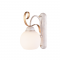 WALL MOUNTED 1XE27 METAL PATINΑ WHITE GOLD+OPAL GLASS 13,5Χ25,2Χ22CM FOYER DL11691W