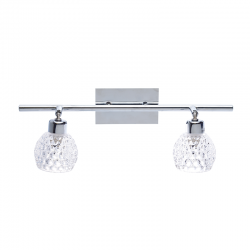 WALL LAMP 2ΧG9 GLASS+CHROME OSTRAVA AD757142 WALL LAMP 2ΧG9 GLASS+CHROME OSTRAVA AD757142