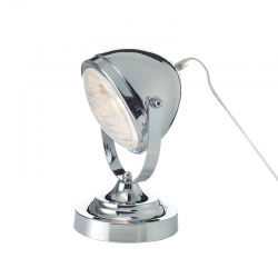 TABLE LUMINAIRE 1XE14 METALLIC CHROME+ GLASS COLOR Chrome Φ15,2×Η24,7CM HARLEY ML306131TCH
