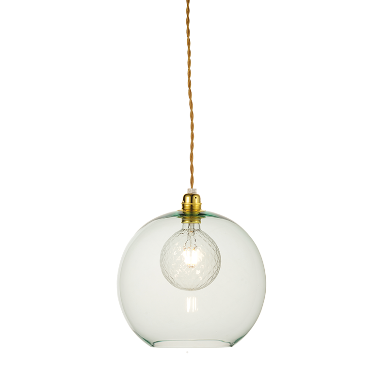 PENDANT 1XE27 CLEAR MINT GLASS+ GOLD METAL SUSPENSION Φ30ΧΗ120CM PYTHIA V3643330LG PENDANT 1XE27 CLEAR MINT GLASS+ GOLD METAL SUSPENSION Φ30ΧΗ120CM PYTHIA V3643330LG