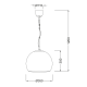 PENDANT 1X60W E27 GLASS LUNA V9027C PENDANT 1X60W E27 GLASS LUNA V9027C