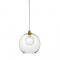 PENDANT 1XE27 CLEAR GLASS+ GOLD METAL SUSPENSION Φ30ΧΗ120CM PYTHIA V3643330CL