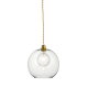 PENDANT 1XE27 CLEAR GLASS+ GOLD METAL SUSPENSION Φ30ΧΗ120CM PYTHIA V3643330CL PENDANT 1XE27 CLEAR GLASS+ GOLD METAL SUSPENSION Φ30ΧΗ120CM PYTHIA V3643330CL