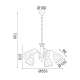 PENDANT BRONZE METALIC 5ΧΕ14 BYRON DLX7395BR