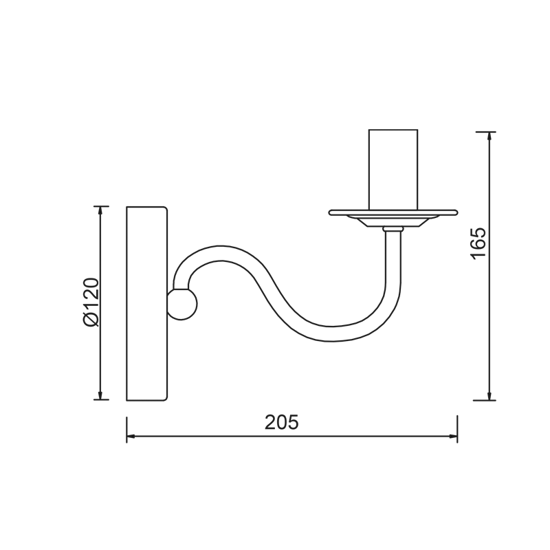 WALL MOUNTED 1XE14 METAL WHITE 20,5Χ12ΧΗ16,5CM KNOSSOS DLA1201WW