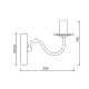 WALL MOUNTED 1XE14 METAL WHITE 20,5Χ12ΧΗ16,5CM KNOSSOS DLA1201WW
