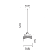 PENDANT 1XE27 CEMENT+ FABRIC CABLE Φ18ΧΗ120CM ELVIS V36339 PENDANT 1XE27 CEMENT+ FABRIC CABLE Φ18ΧΗ120CM ELVIS V36339