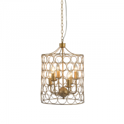 PENDANT 6XE14 METALLIC BRASS GRID Φ35ΧΗ150CM KEITH AD80356 PENDANT 6XE14 METALLIC BRASS GRID Φ35ΧΗ150CM KEITH AD80356