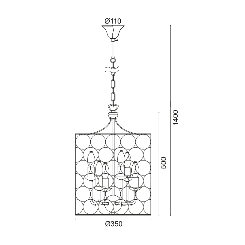 PENDANT 6XE14 METALLIC BRASS GRID Φ35ΧΗ150CM KEITH AD80356 PENDANT 6XE14 METALLIC BRASS GRID Φ35ΧΗ150CM KEITH AD80356
