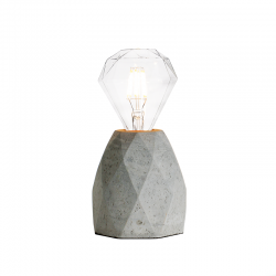 TABLE LAMP 1XE27 CEMENT POLYGON Φ11,5ΧΗ13CM DIODUS V35151