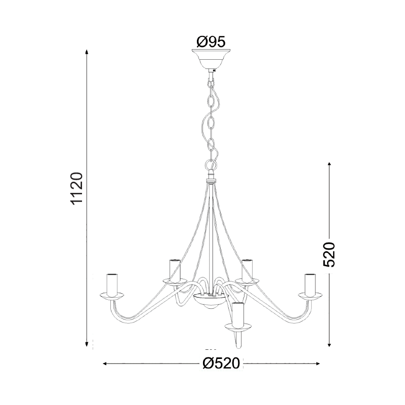 PENDANT METAL BROWN 5ΧΕ14 PALMYRA DLA0015