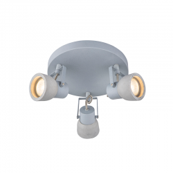 WALL MOUNTED LUMINAIRE 3xGU10 METALLIC CEMENT+METAL Φ23xΗ16,5CM PEPPER MC171153 WALL MOUNTED LUMINAIRE 3xGU10 METALLIC CEMENT+METAL Φ23xΗ16,5CM PEPPER MC171153